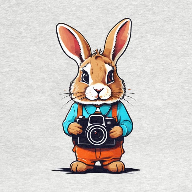 cute bunny holding camera by Maria Murtaza